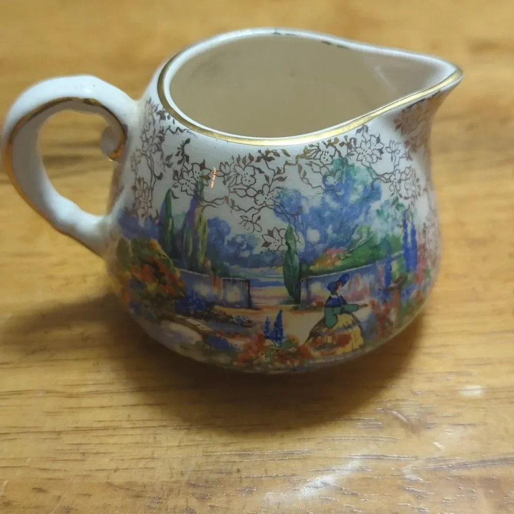 Lancaster & Sandland Vintage Multicolor English Ware England Creamer Pitcher